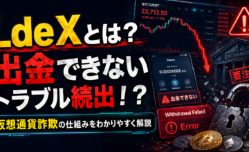 LdeXとは？出金できないトラブル続出！？仮想通貨詐欺の仕組みをわかりやすく解説