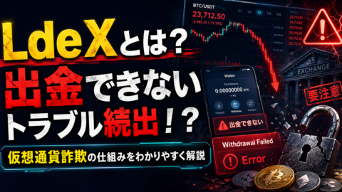 LdeXとは？出金できないトラブル続出！？仮想通貨詐欺の仕組みをわかりやすく解説