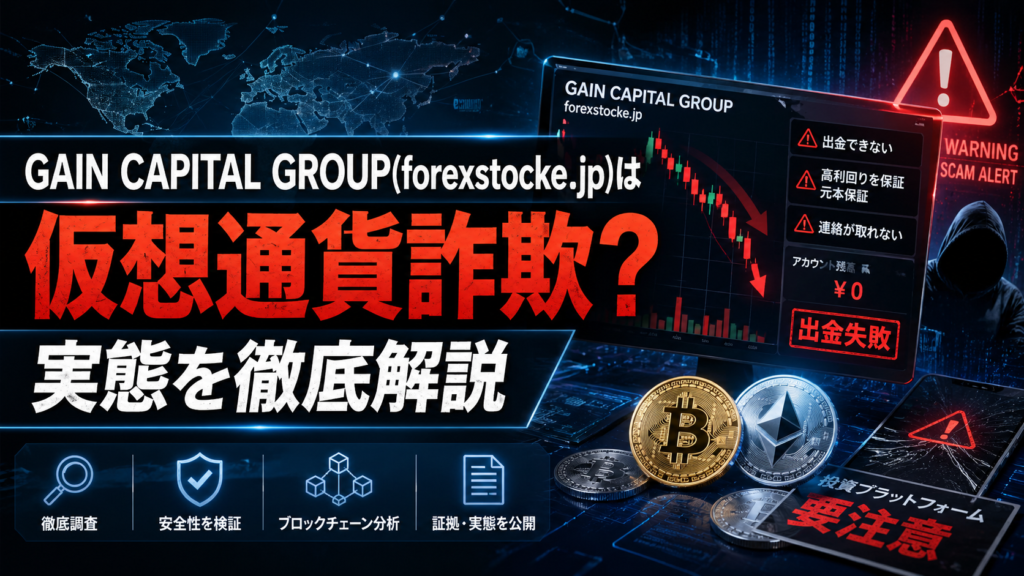 GAIN CAPITAL GROUP(forexstocke.jp)は仮想通貨詐欺？実態を徹底解説