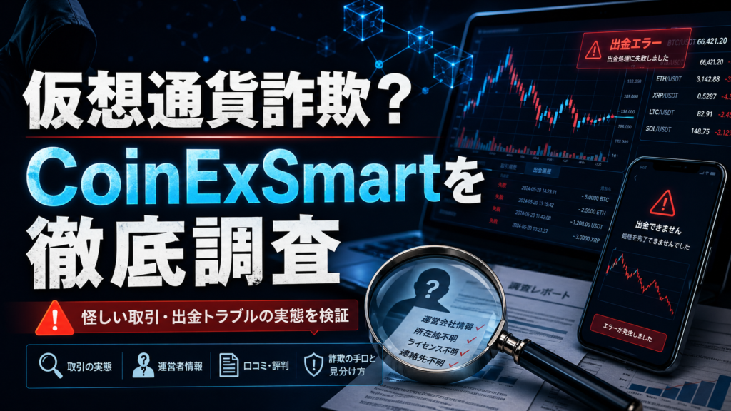 仮想通貨詐欺？CoinExSmartを徹底調査
