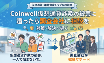 coinwell仮想通貨詐欺の被害に遭ったら調査会社に相談を　
