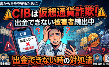 CIBは仮想通貨詐欺！出金できない時の対処法