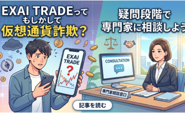 EXAI TRADEってもしかして仮想通貨詐欺？疑問段階で専門家に相談しよう