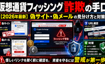 仮想通貨フィッシング詐欺の手口【2026年最新】偽サイト・偽メールの見分け方と対策