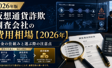 仮想通貨詐欺調査会社の費用相場【2026年】料金の仕組みと選ぶ際の注意点