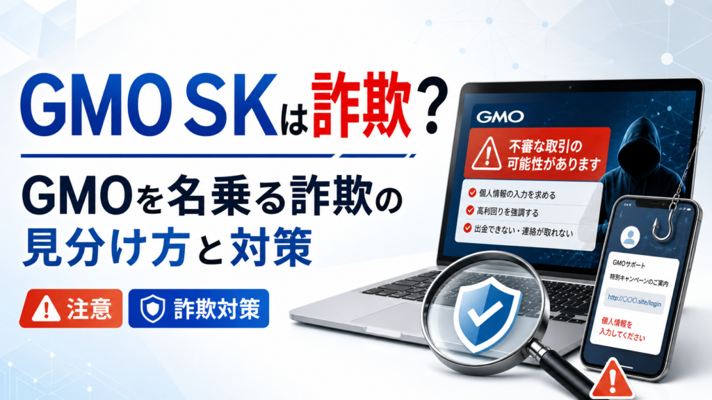 GMO SKは詐欺？GMOを名乗る詐欺の見分け方と対策