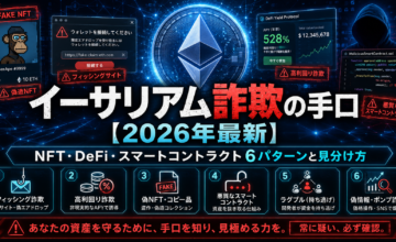 イーサリアム詐欺の手口【2026年最新】NFT・DeFi・スマートコントラクト6パターンと見分け方