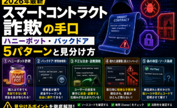 スマートコントラクト詐欺の手口【2026年最新】ハニーポット・バックドア5パターンと見分け方