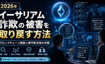 イーサリアム詐欺の被害を取り戻す方法【2026年】ブロックチェーン調査と専門家活用の手順