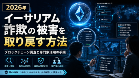 イーサリアム詐欺の被害を取り戻す方法【2026年】ブロックチェーン調査と専門家活用の手順