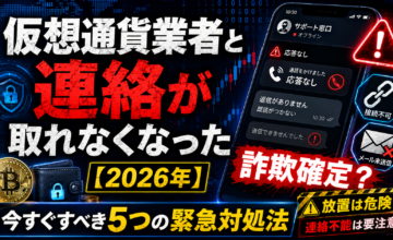 仮想通貨業者と連絡が取れなくなった【2026年】詐欺確定？今すぐすべき5つの緊急対処法