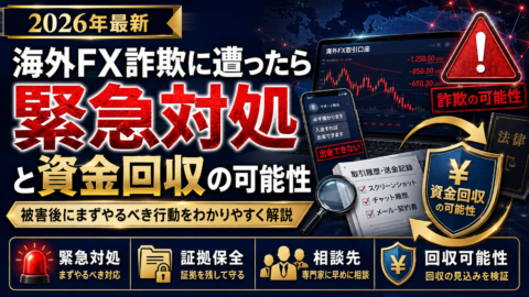 海外FX詐欺に遭ったら【2026年】被害後の緊急対処と資金回収の可能性