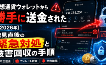 仮想通貨ウォレットから勝手に送金された【2026年】発見直後の緊急対処と被害回収の手順