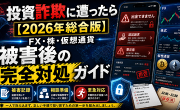 投資詐欺に遭ったら【2026年総合版】FX・株・仮想通貨 被害後の完全対処ガイド