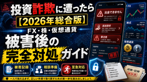 投資詐欺に遭ったら【2026年総合版】FX・株・仮想通貨 被害後の完全対処ガイド