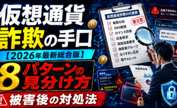 仮想通貨詐欺の手口【2026年最新総合版】8パターンの見分け方と被害後の対処法
