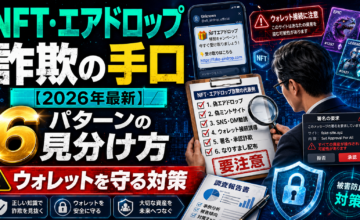 NFT・エアドロップ詐欺の手口【2026年最新】6パターンの見分け方とウォレットを守る対策