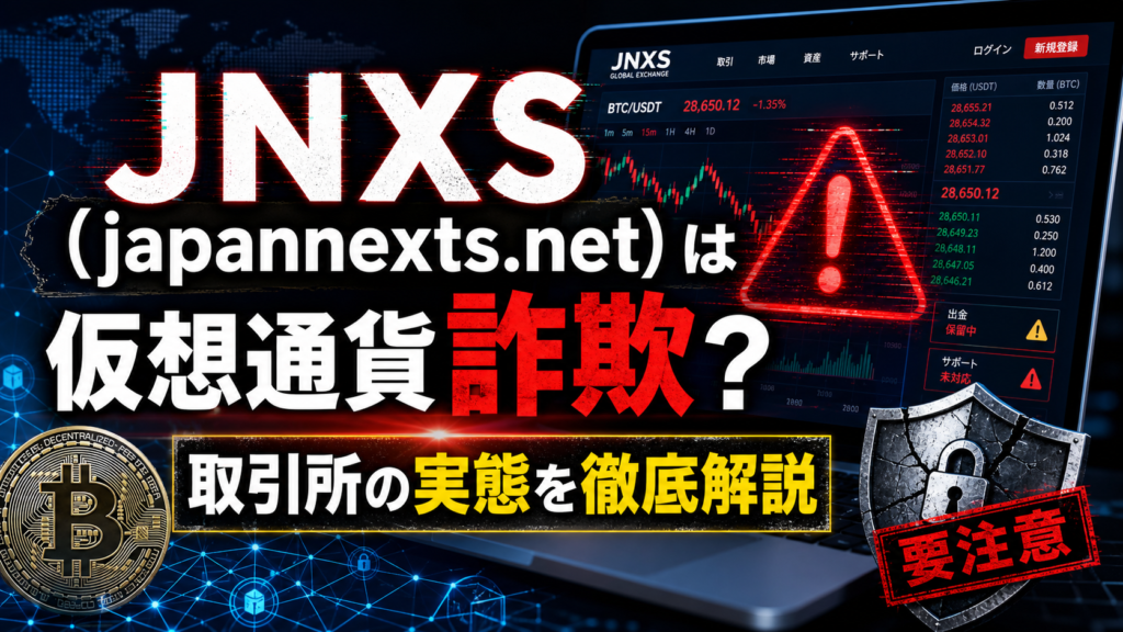 JNXS（japannexts.net）は仮想通貨詐欺？取引所の実態を徹底解説