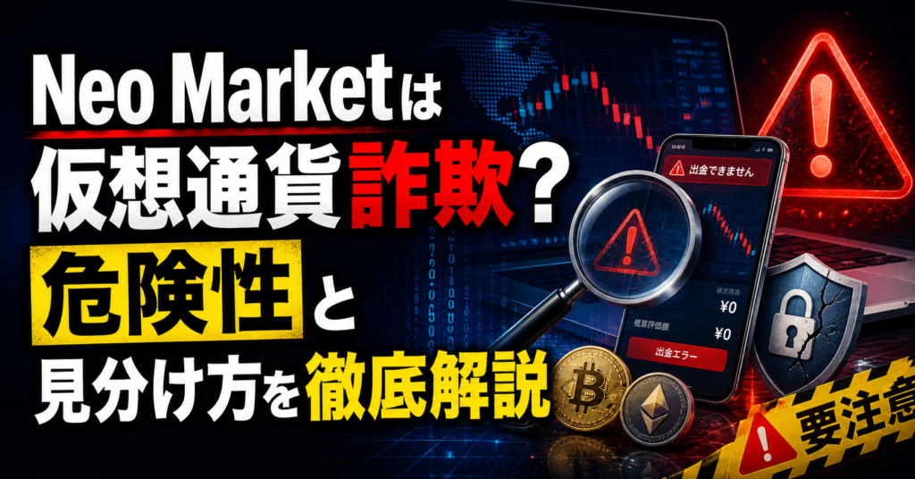 Neo Marketは仮想通貨詐欺？危険性と見分け方を徹底解説