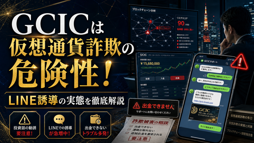 GCICは仮想通貨詐欺の危険性！LINE誘導の実態を徹底解説
