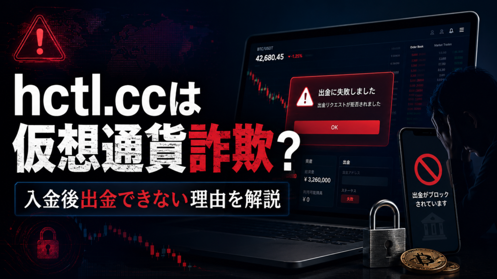 hctl.ccは仮想通貨詐欺？入金後出金できない理由を解説