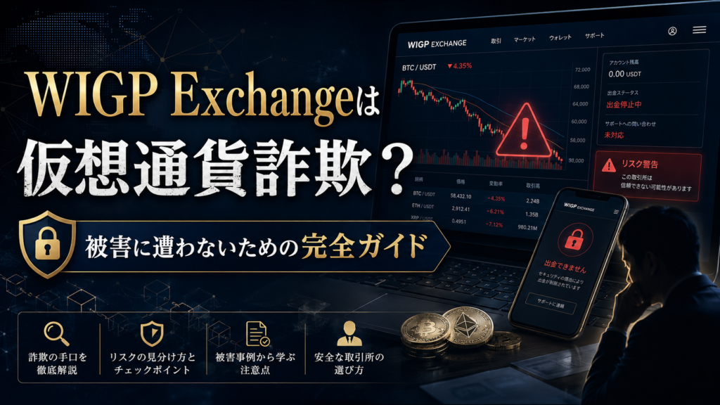 WIGP Exchangeは仮想通貨詐欺？被害に遭わないための完全ガイド