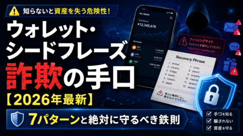 ウォレット・シードフレーズ詐欺の手口【2026年最新】7パターンと絶対に守るべき鉄則